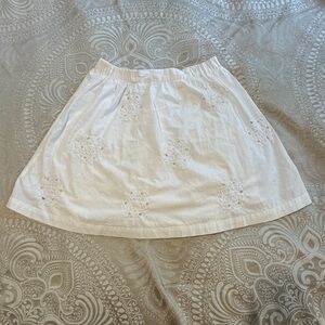 Children’s Place White Embroidered Cotton Mini Skirt Size 8